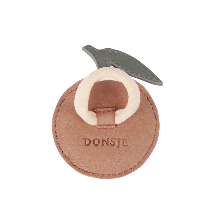 Donsje Nanoe Fruit Hair Tie | Grapefruit | Walnut Nubuck
