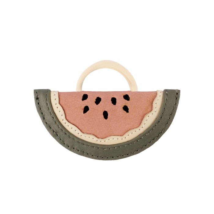 donsje Nanoe Fruit Hair Tie | Watermelon | Rose Dawn Classic Leather