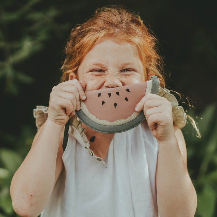 Donsje Nanoe Fruit Purse | Watermelon | Green Bay Leather