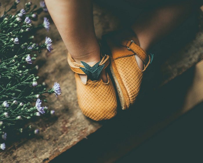 Donsje Nanoe Shoes | Pineapple | Caramel Stamped Nubuck