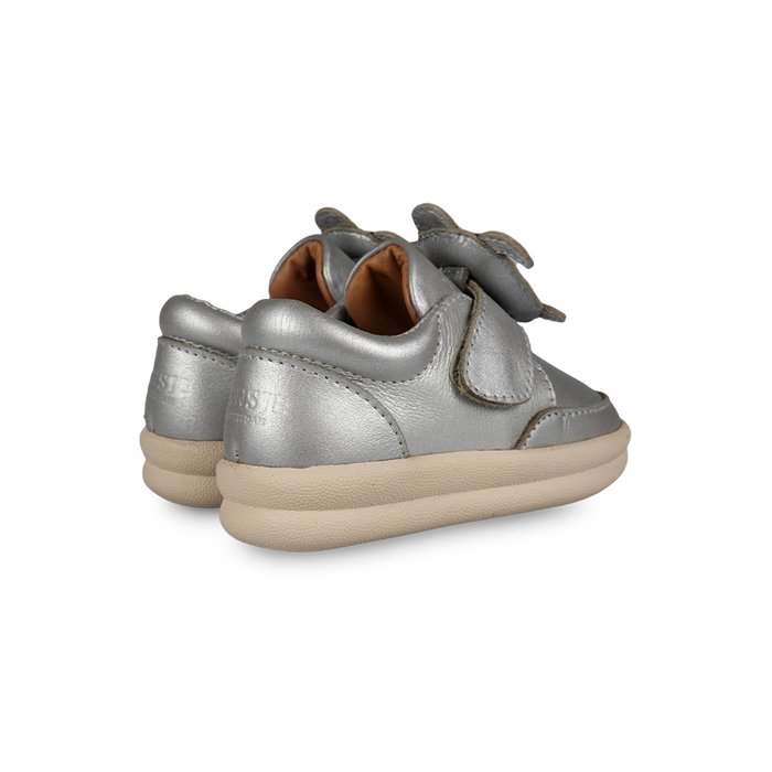Donsje Nellu Sneakers | Shimmer Turtle | Silver Grey Metallic Leather