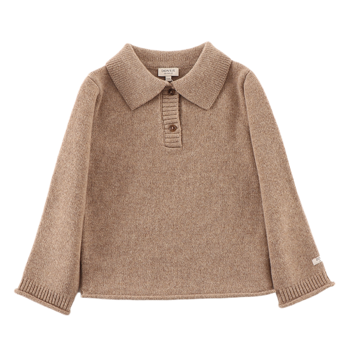 donsje Ojan Merino Wool Sweater | Milk Chocolate Melange