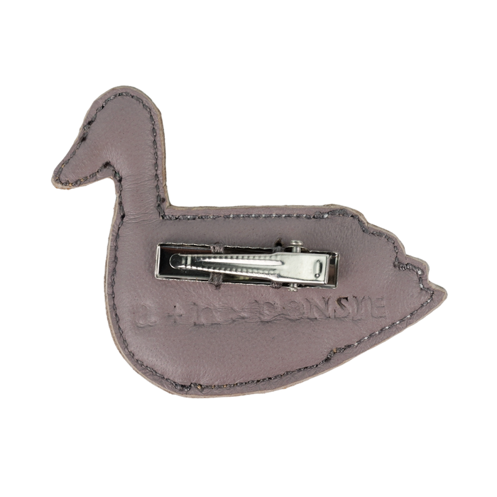 Donsje Posh Mallard Clip | Dark Lavender Sheep Leather