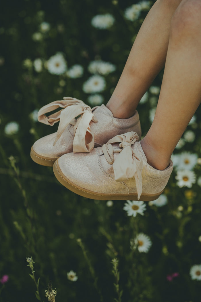 Donsje Qemilia Organza Sneakers | Powder Metallic Leather