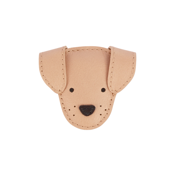donsje Qosy Classic Hairclip | Dog | Light Rust Leather