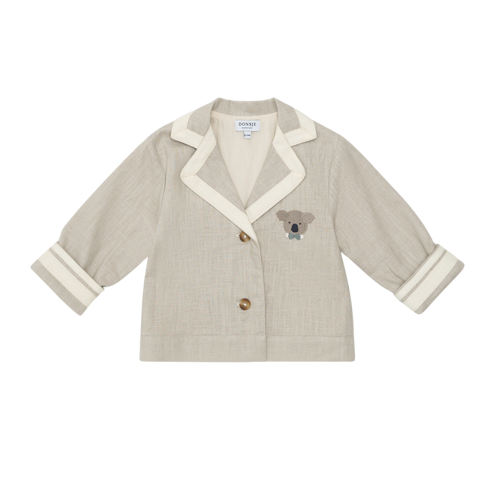 donsje Quirijn Linen Blazer | Festive Koala | Soft Taupe