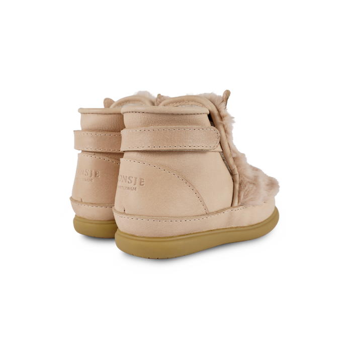 Donsje Roumi Shoes | Fluffy Bunny | Warm Beige Soft Faux Fur