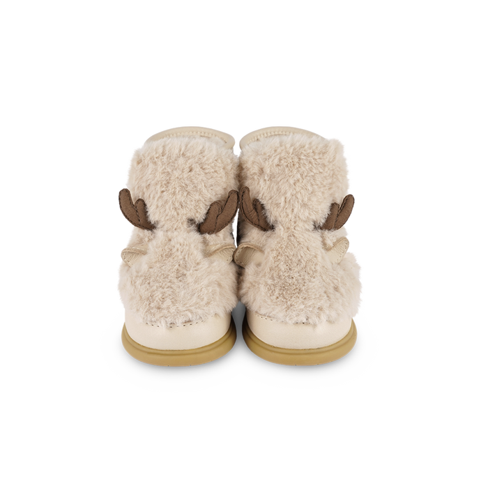 Donsje Roumi Shoes | Reindeer | Light Beige Soft Faux Fur