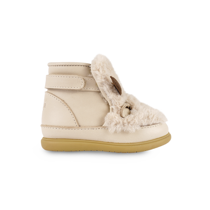 Donsje Roumi Shoes | Reindeer | Light Beige Soft Faux Fur