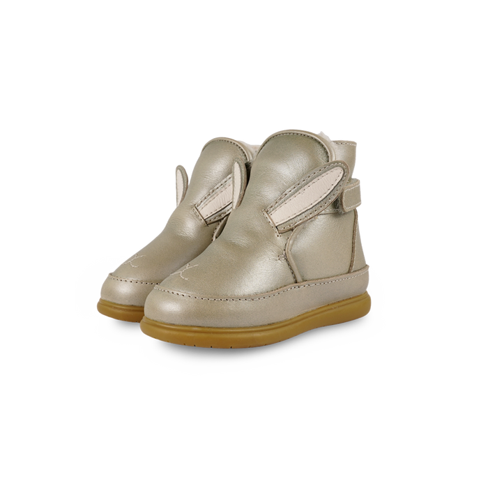 donsje Sprink Shoes | Bunny | Champagne Metallic Leather