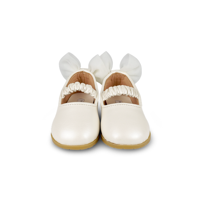 Donsje Taatie Ballerinas | Off White Metallic Leather