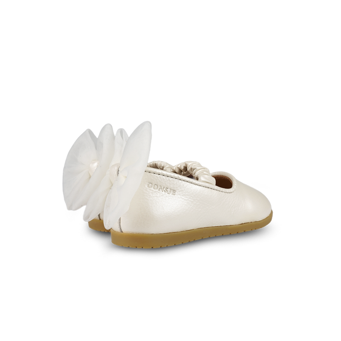 Donsje Taatie Ballerinas | Off White Metallic Leather
