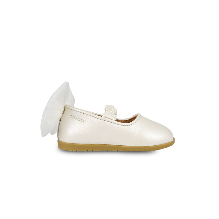 Donsje Taatie Ballerinas | Off White Metallic Leather