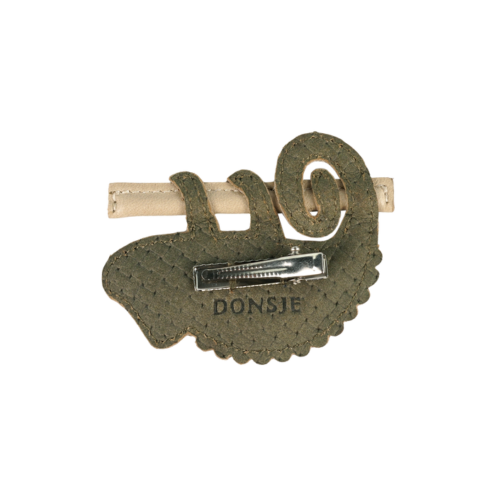 Donsje Talei Clip | Chameleon | Stone Square Stamped Nubuck