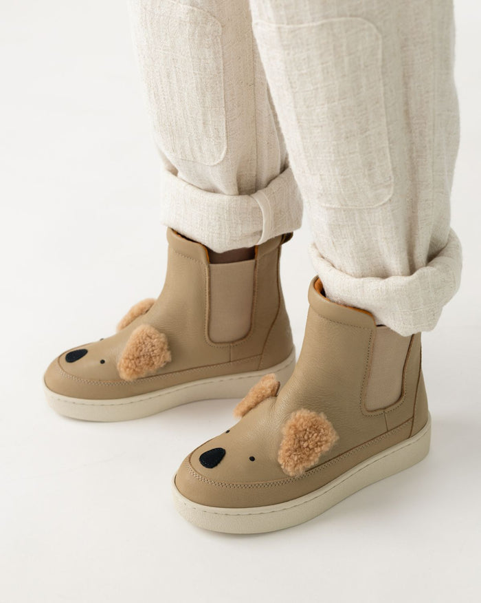 Donsje Thuru Exclusive Boots | Fluffy Koala | Taupe Leather