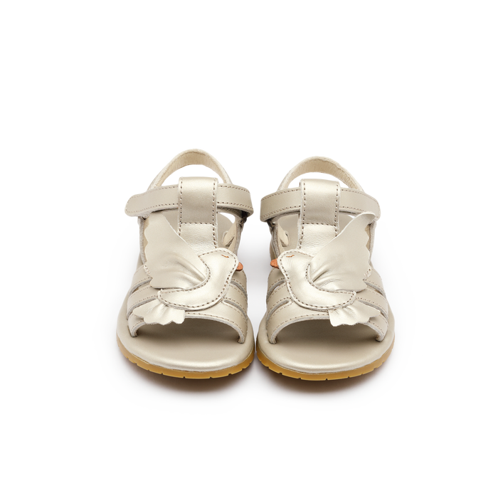 Donsje Tiyola Sandals | Dove | Off White Metallic Leather