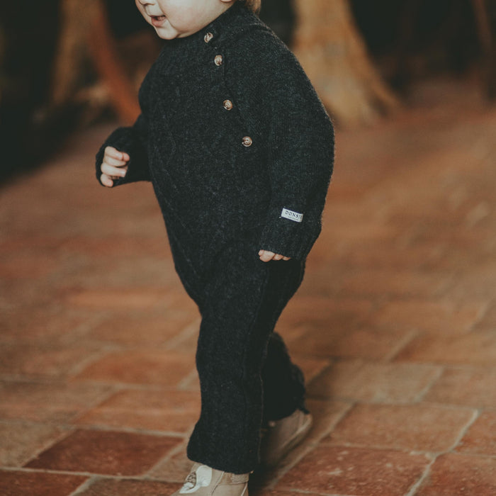 Donsje Toon Merino Wool Jumpsuit | Blue Marine Melange