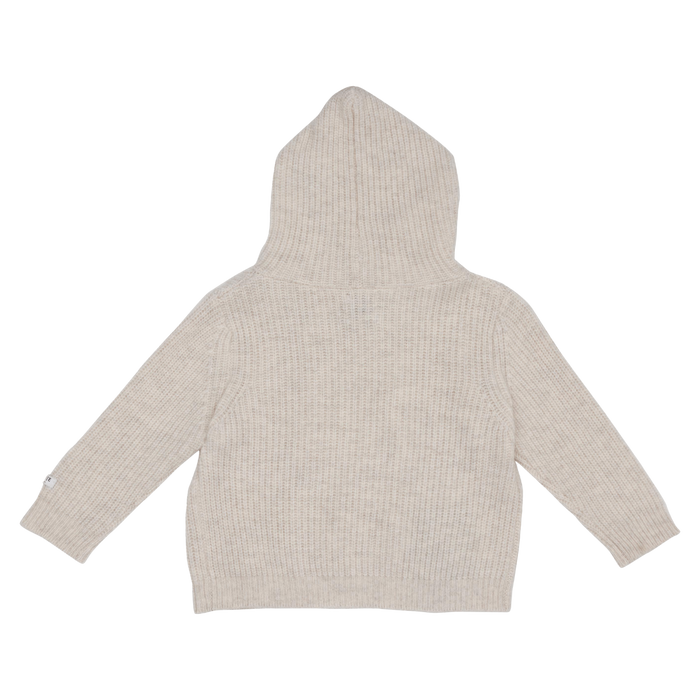 Donsje Tristan Merino Wool Cardigan | White Sand Melange