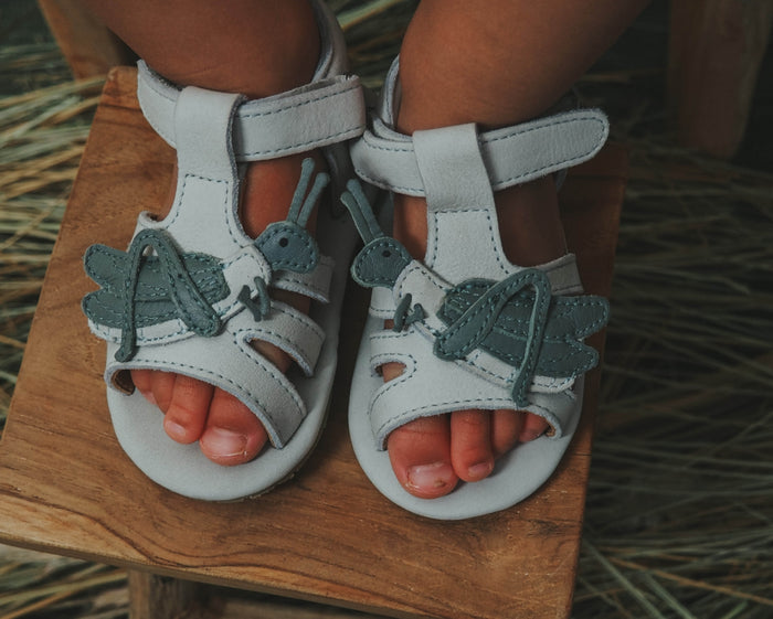 Donsje Tuti Sky Sandals | Grasshopper | Light Grey Nubuck