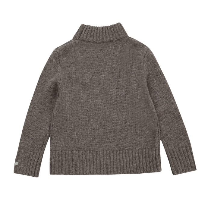 Donsje Vilno Merino Wool Sweater | Dark Taupe Melange