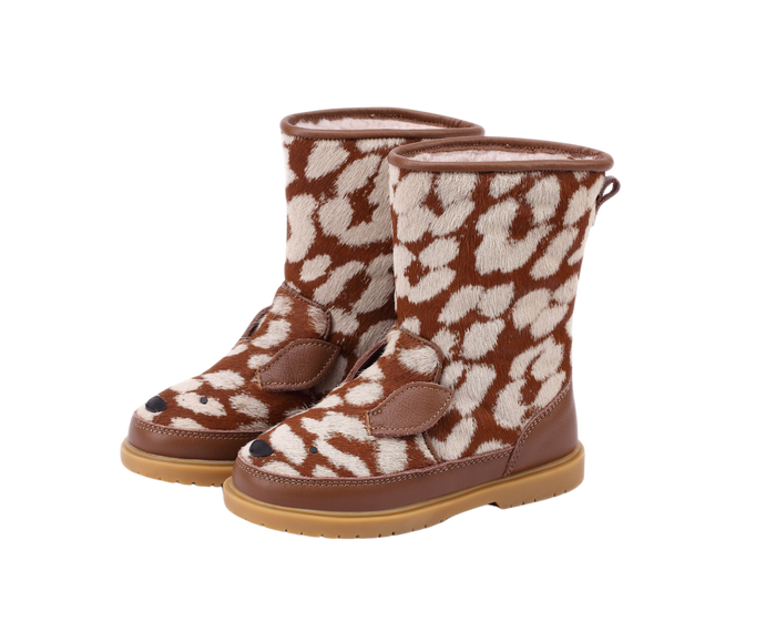 donsje Wadudu Exclusive Boots | Bambi | Brown Spotted Cow Hair
