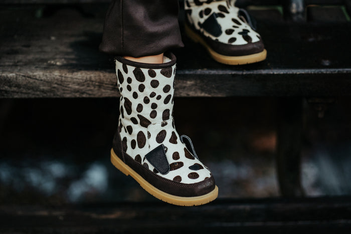 Donsje Wadudu Exclusive Boots | Dalmatian | Spotted Cow Hair