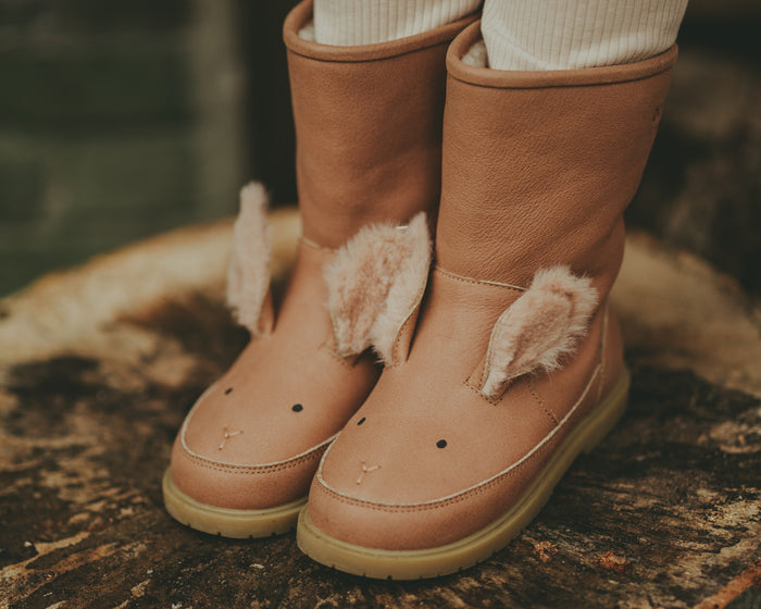 Donsje Wadudu Exclusive Boots | Fluffy Bunny | Hazelnut Leather