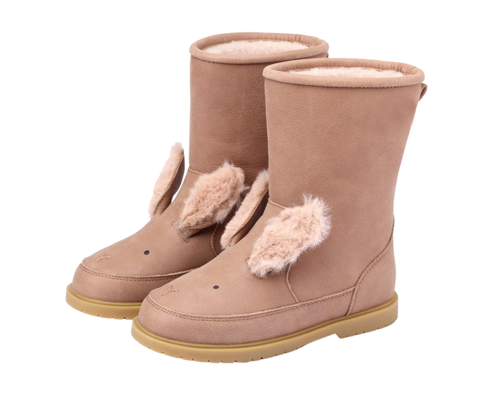 donsje Wadudu Exclusive Boots | Fluffy Bunny | Hazelnut Leather