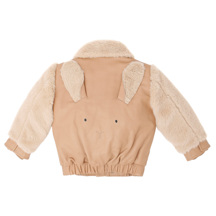 donsje Yuki Leather Jacket | Fluffy Bunny | Light Rust Leather