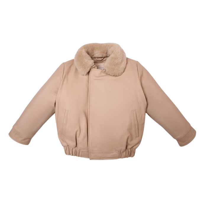 Donsje Yuki Leather Jacket | Unicorn | Powder Cream Leather