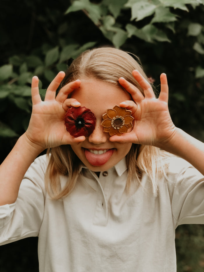 Donsje Zaza Fields Hairclip | Sunflower | Caramel Nubuck
