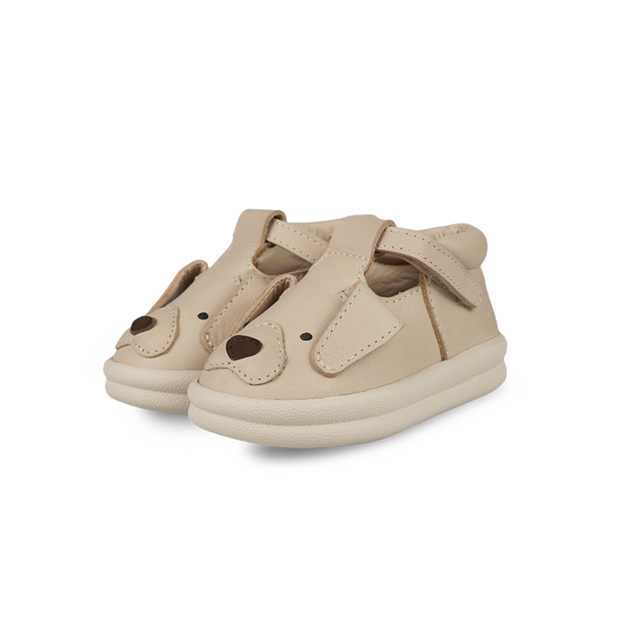 donsje Zazo Special Shoes | Golden Retriever | Ivory Classic Leather