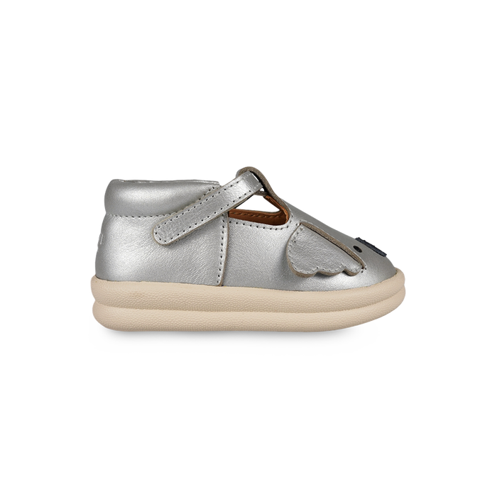 Donsje Zilpa Shoes | Koala | Silver Grey Metallic Leather