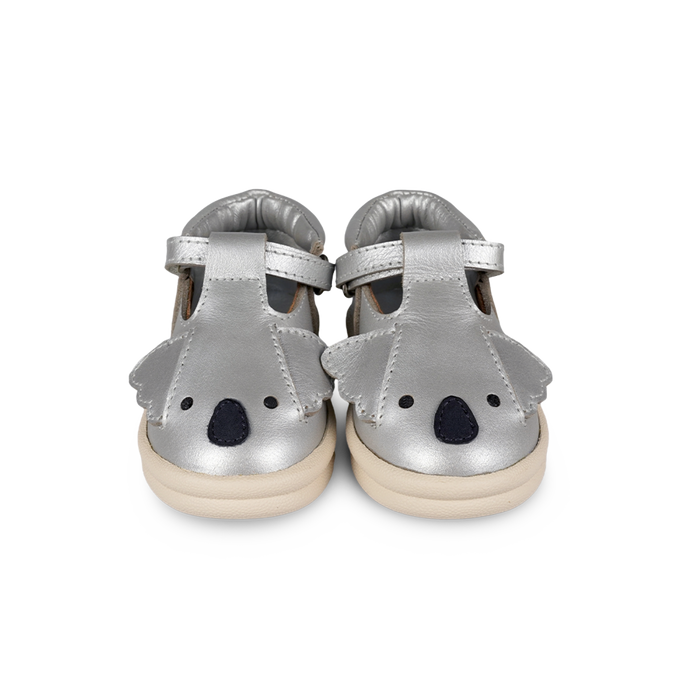 Donsje Zilpa Shoes | Koala | Silver Grey Metallic Leather