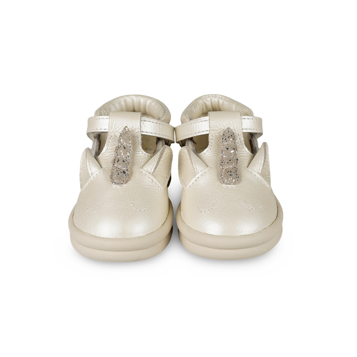 Donsje Zilpa Shoes | Unicorn | Off White Metallic Leather