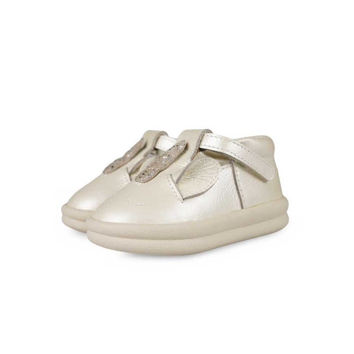 donsje Zilpa Shoes | Unicorn | Off White Metallic Leather