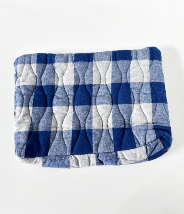 dorélit Beauty Bag Maxi Grijs Blauwe Ruit