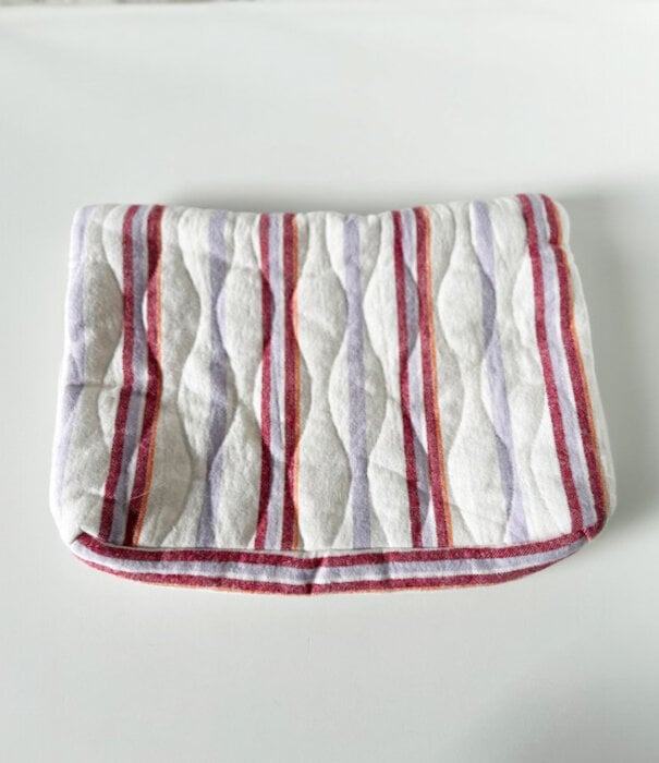 dorélit Beauty Bag Maxi Rood Lila Streep