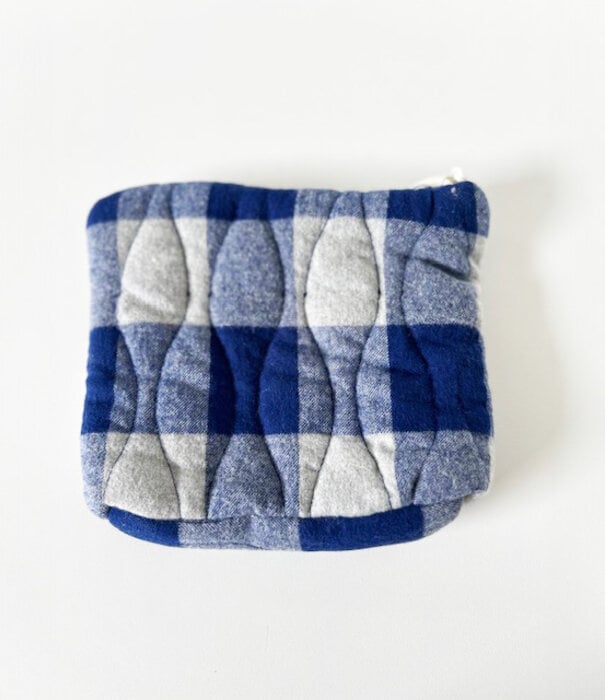 Dorélit Beauty Bag Mini Grijs Blauwe Ruit