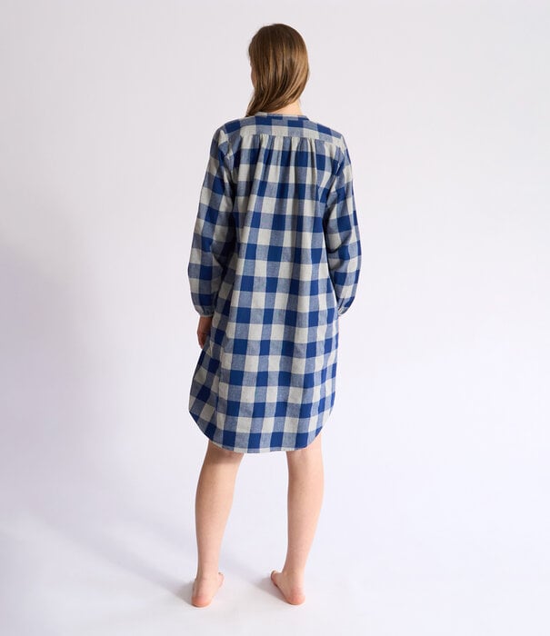 Dorélit Lara Jurk Grijs Blauwe Ruit