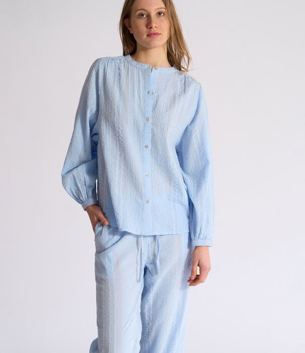 Dorélit Lisa+Alkes Pyjama Seersucker Lichtblauw
