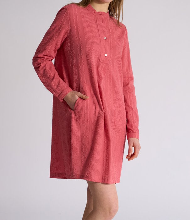 dorélit Luna Jurk Seersucker Rood