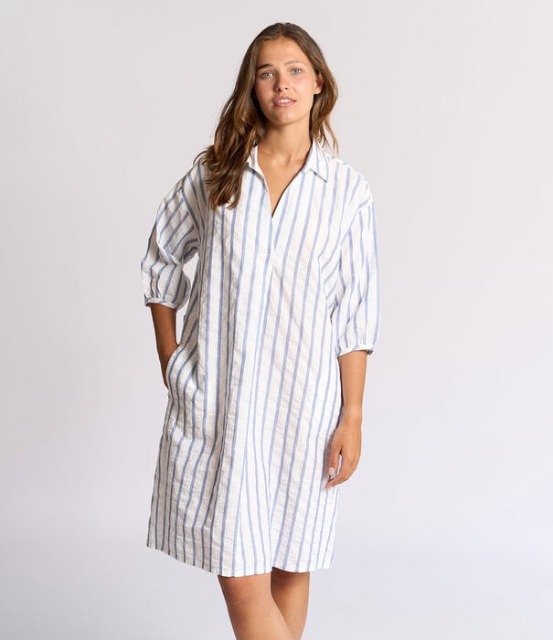 dorélit Marley Jurk Blauw Witte Streep