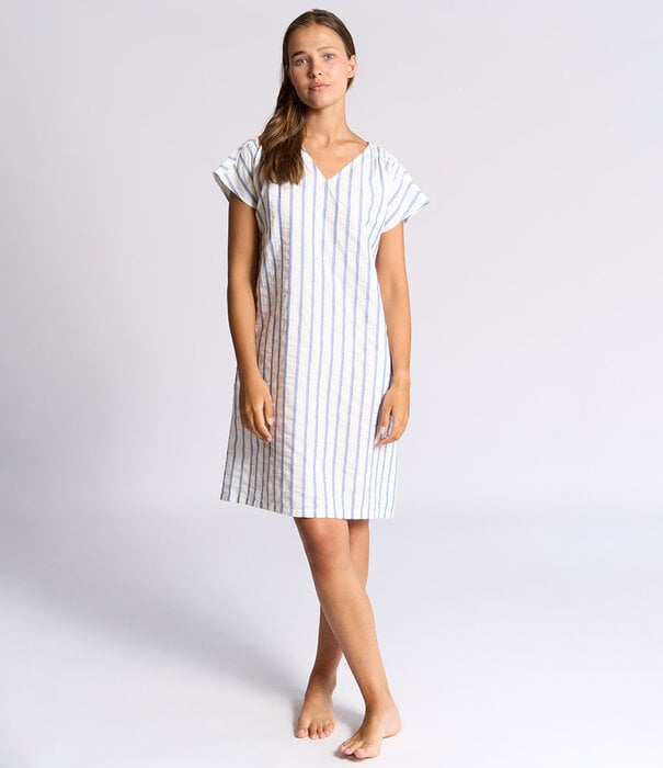 Dorélit Morgan Jurk Blauw Witte Streep