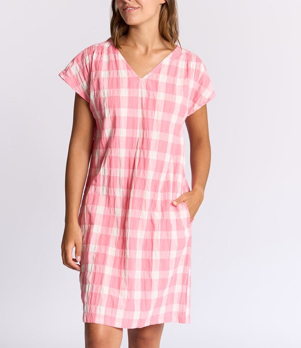 Dorélit Morgan Jurk Roze Ruit