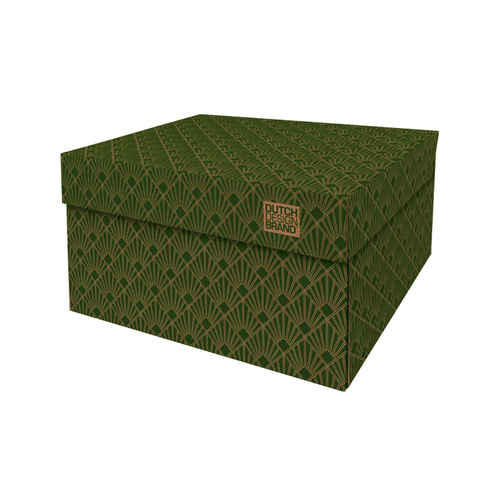 dutch design brand Art Deco Velvet Green Storage Box