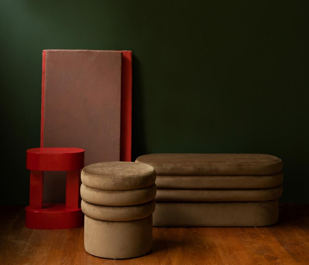 Dutchbone Aditi Poef Bruin