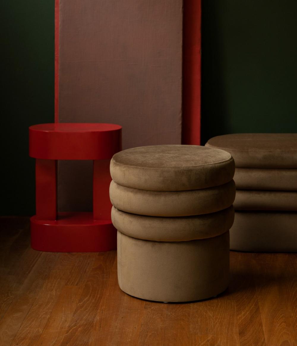 Dutchbone Aditi Poef Bruin