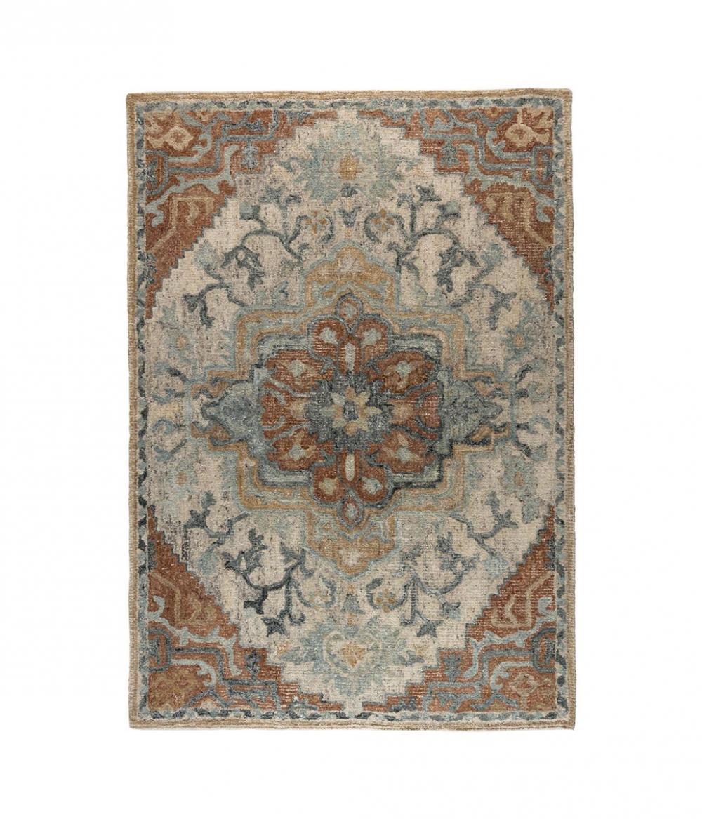 dutchbone Amori Vloerkleed Blauw/Brick 160X230