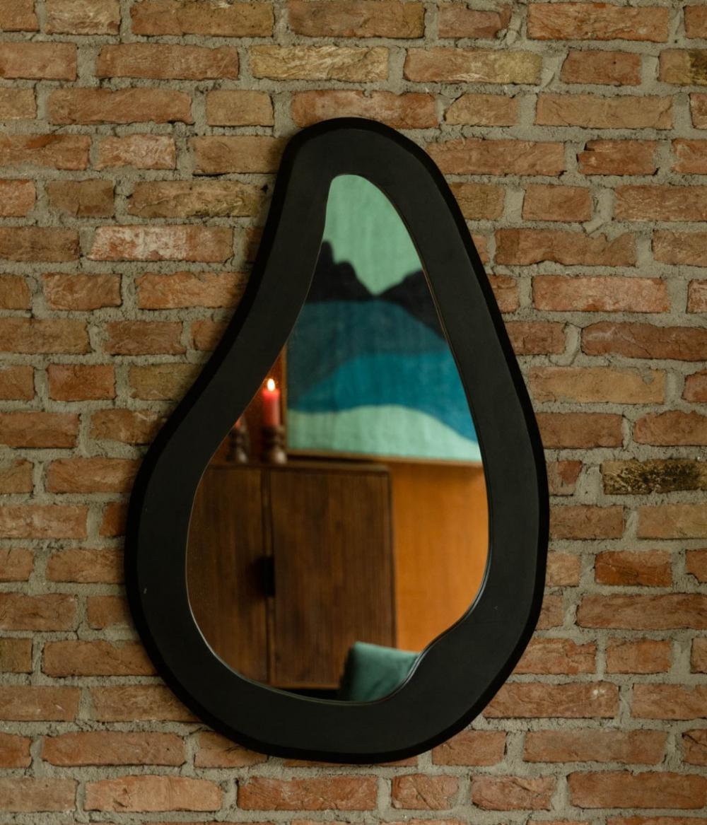 Dutchbone Aren Spiegel Hout Zwart L